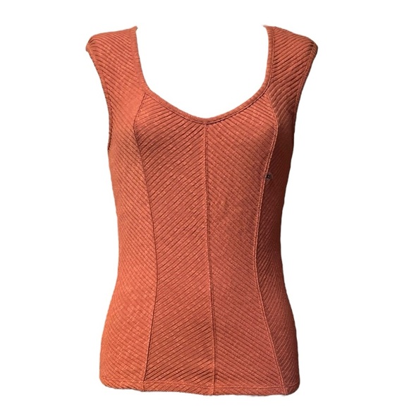NWT Maurices Small XS Orange Corset Style Tank Top - Picture 2 of 9